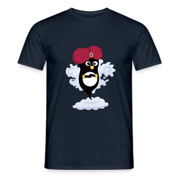 Génie Pingouin - T-shirt homme - marine - Devant - AI Model Male 178 light (178cm)