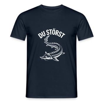Stör angeln Sportfischen - Du störst - Männer T-Shirt - Navy - Vorne - AI Model Male 178 light (178cm)
