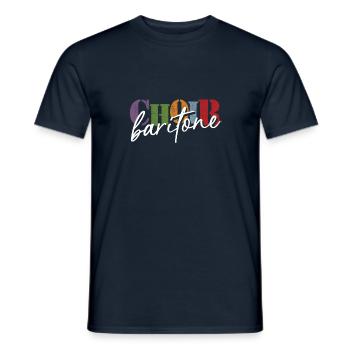 Choir - Baritone singer - Men's T-Shirt - navy - Front - AI Model Male 178 light (178cm)