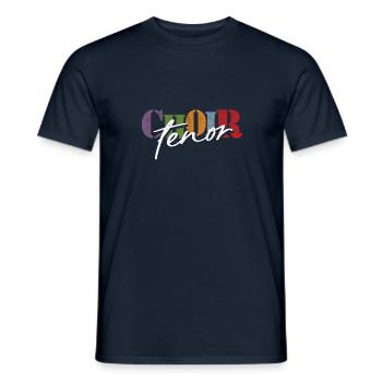 Chorale Chanteur ténor - T-shirt homme - marine - Devant - AI Model Male 178 light (178cm)