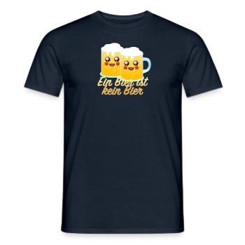 Une bière n'est pas une bière - T-shirt homme - marine - Devant - AI Model Male 178 light (178cm)