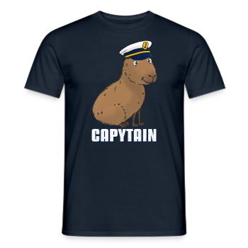 Capitaine Capybara Capytain - T-shirt homme - marine - Devant - AI Model Male 178 light (178cm)