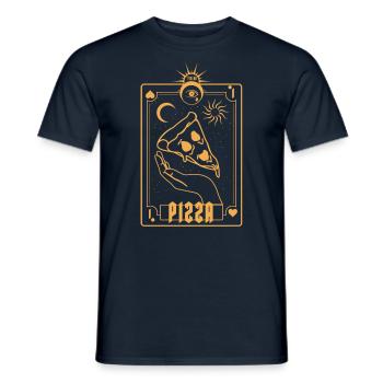 Pizza - Männer T-Shirt - Navy - Vorne - AI Model Male 178 light (178cm)