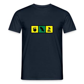 Martinique / 972 / Caraïbes / Martiniquais - Men's T-Shirt - navy - Front - AI Model Male 178 light (178cm)