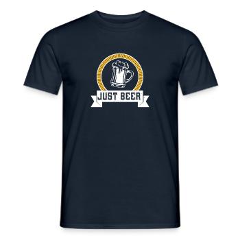 JUSTE DE LA BIÈRE - T-shirt homme - marine - Devant - AI Model Male 178 light (178cm)