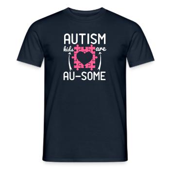Autismus Kinder sind au einige - Männer T-Shirt - Navy - Vorne - AI Model Male 178 light (178cm)