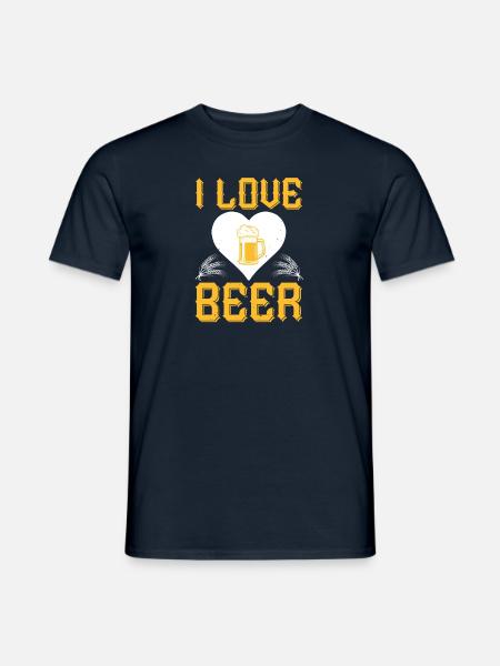Ich liebe Bier - Männer T-Shirt - Navy