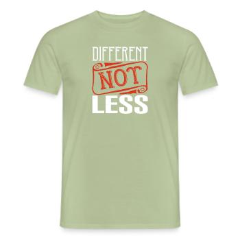 anders nicht weniger - Männer T-Shirt - Sage - Vorne - AI Model Male 178 light (178cm)