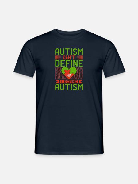 L'autismo non può definirmi. Definisco l'autismo - Mænd T-shirt - marineblå