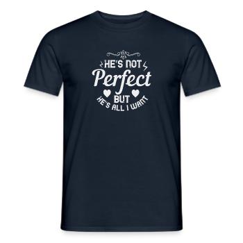 Il n’est pas parfait mais il est tout ce que je veux - T-shirt homme - marine - Devant - AI Model Male 178 light (178cm)