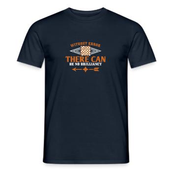 Ohne Fehler kann es keine Brillanz geben - Männer T-Shirt - Navy - Vorne - AI Model Male 178 light (178cm)