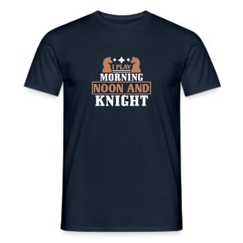 Ich spiele Morning Noon und Knight - Männer T-Shirt - Navy - Vorne - AI Model Male 178 light (178cm)