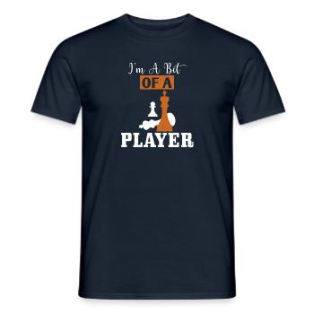 Ich bin ein bisschen ein Spieler - Männer T-Shirt - Navy - Vorne - AI Model Male 178 light (178cm)