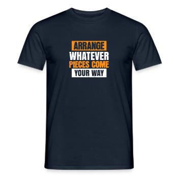 Arrangez toutes les pièces qui vous arrivent 01 - T-shirt homme - marine - Devant - AI Model Male 178 light (178cm)