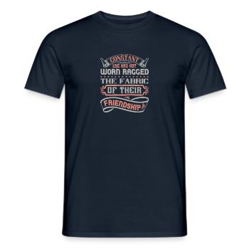 L’utilisation constante n’avait pas porté le tissu en lambeaux de - T-shirt homme - marine - Devant - AI Model Male 178 light (178cm)