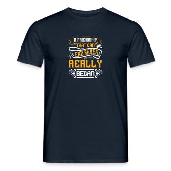 Une amitié qui peut se terminer n’a jamais vraiment commencé - T-shirt homme - marine - Devant - AI Model Male 178 light (178cm)