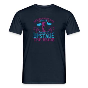 Les demoiselles d’honneur ne vont jamais éclipser la mariée - T-shirt homme - marine - Devant - AI Model Male 178 light (178cm)