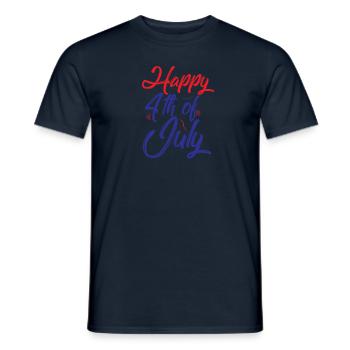 Frohen 4. Juli - Männer T-Shirt - Navy - Vorne - AI Model Male 178 light (178cm)