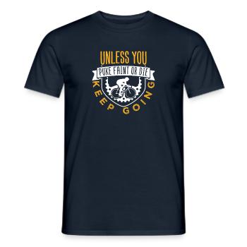 Cycling Sport King Keep Going - Männer T-Shirt - Navy - Vorne - AI Model Male 178 light (178cm)