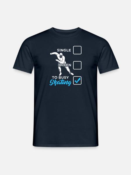Funny Single Taken I'm Busy Speed Skating - Männer T-Shirt - Navy