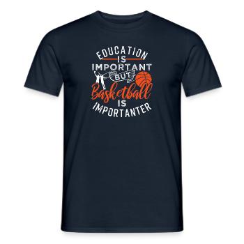 Basketball Is Importanter - Männer T-Shirt - Navy - Vorne - AI Model Male 178 light (178cm)