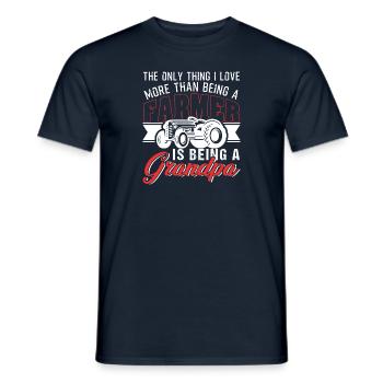 Fermier et être grand-père - T-shirt homme - marine - Devant - AI Model Male 178 light (178cm)