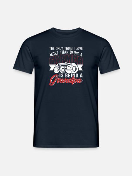 Farmer And Being A Grandpa - T-shirt herr - marinblå