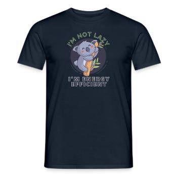 Koala I'm Not Lazy I'm Energy Efficient - Men's T-Shirt - navy - Front - AI Model Male 178 light (178cm)