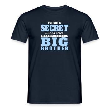 Je vais être un grand frère - T-shirt homme - marine - Devant - AI Model Male 178 light (178cm)