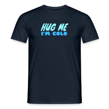 Embrasse-moi, j’ai froid - T-shirt homme - marine - Devant - AI Model Male 178 light (178cm)