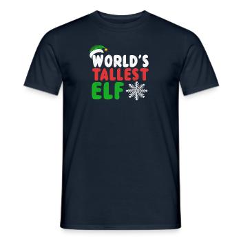 Der größte Elf der Welt - Weihnachten - Männer T-Shirt - Navy - Vorne - AI Model Male 178 light (178cm)