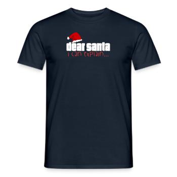 Lieber Weihnachtsmann, ich kann erklären - Weihnachten - Männer T-Shirt - Navy - Vorne - AI Model Male 178 light (178cm)