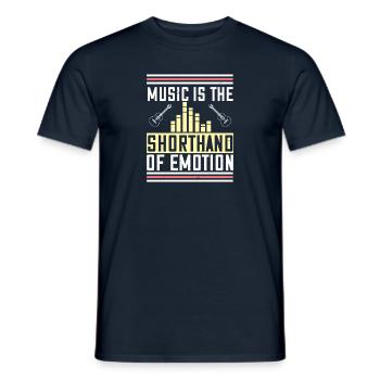 Music is the shorthand of emotion - Men's T-Shirt - navy - Front - AI Model Male 178 light (178cm)