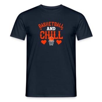 Basket &chill - T-shirt homme - marine - Devant - AI Model Male 178 light (178cm)