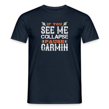 Si vous me voyez m’effondrer, pause garmin - T-shirt homme - marine - Devant - AI Model Male 178 light (178cm)