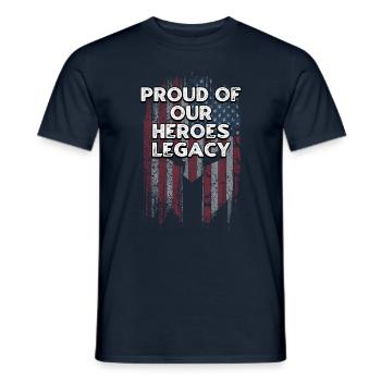 Fiers de l’héritage de nos héros Journée des anciens combattants américains - T-shirt homme - marine - Devant - AI Model Male 178 light (178cm)