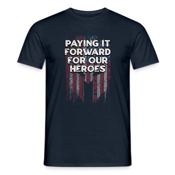 Paying It Forward Stolze Amerikaner Zuversichtliche USA - Männer T-Shirt - Navy - Vorne - AI Model Male 178 light (178cm)