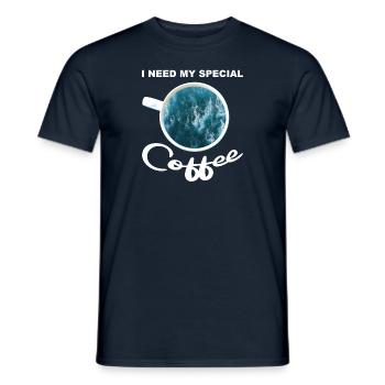 Tasse à café - Je rêve de la mer - T-shirt homme - marine - Devant - AI Model Male 178 light (178cm)