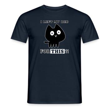 C’est pourquoi j’ai quitté mon LIT? - T-shirt homme - marine - Devant - AI Model Male 178 light (178cm)
