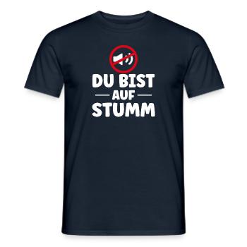 Du bist auf stumm - you are on mute - Männer T-Shirt - Navy - Vorne - AI Model Male 178 light (178cm)