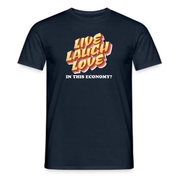 Live - Laugh - Love - Lebe, Lache, Liebe - Männer T-Shirt - Navy - Vorne - AI Model Male 178 light (178cm)