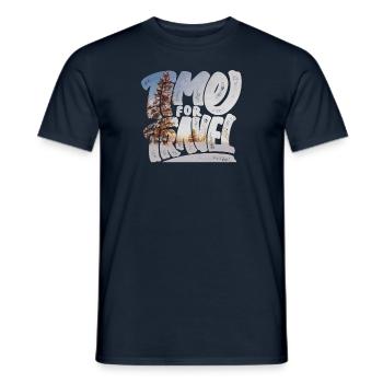 Time for travel - Men's T-Shirt - navy - Front - AI Model Male 178 light (178cm)
