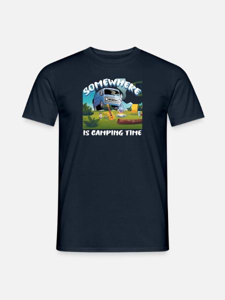Somewhere is camping time - Men's T-Shirt - navy