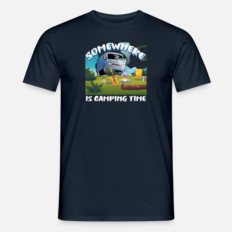 Somewhere is camping time - Men’s T-shirt - navy