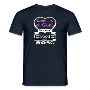 Baby on board Mädchen zukünftiger Vater Geschenk - Männer T-Shirt - Navy - Vorne - AI Model Male 178 light (178cm)
