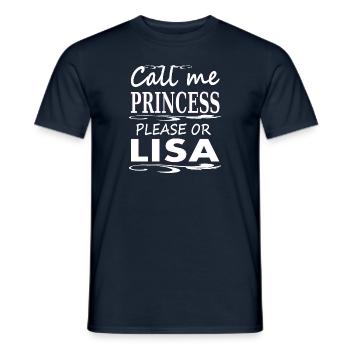 Je m’appelle Lisa, je suis Lisa, nom de jeune fille, cadeau - T-shirt homme - marine - Devant - AI Model Male 178 light (178cm)