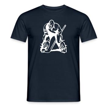 Eishockey spielen Eishockeyspieler Geschenkidee - Männer T-Shirt - Navy - Vorne - AI Model Male 178 light (178cm)