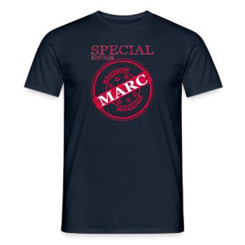 Ich bin Marc ich heiße Marc Special Geschenkidee - Männer T-Shirt - Navy - Vorne - AI Model Male 178 light (178cm)