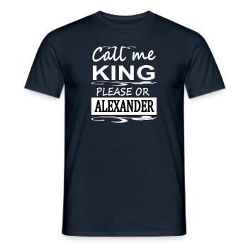 ich heiße Alexander ich bin Alex König Geschenk - Männer T-Shirt - Navy - Vorne - AI Model Male 178 light (178cm)