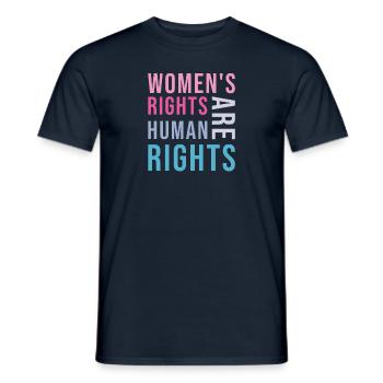 Les droits des femmes sont des droits humains - T-shirt homme - marine - Devant - AI Model Male 178 light (178cm)